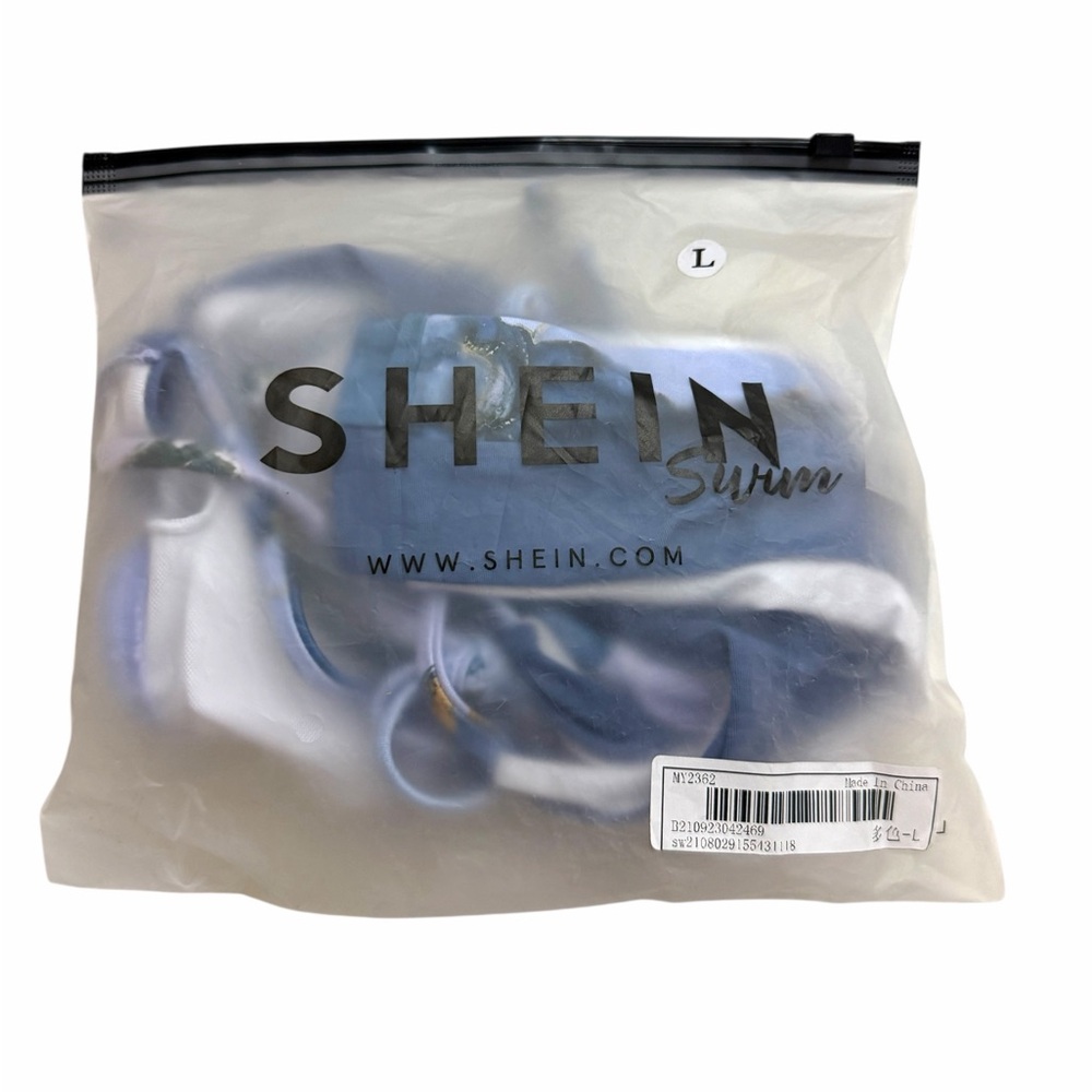 🆕SHEIN - Marble Two-Tone String Bikini - Picture 2 of 6